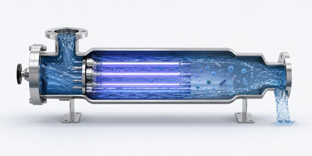 UV Disinfection working principle and structure illustration