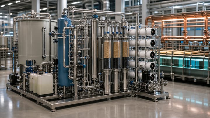 PCB & precision electroplating wastewater: metals recovery and reuse water treatment solution illustration