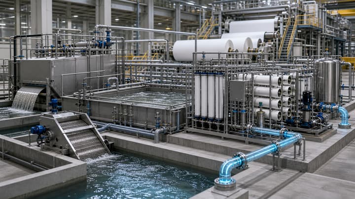 Pulp & paper: effluent COD reduction and white water closure water treatment solution illustration