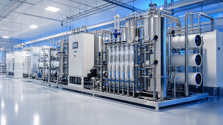 Semiconductor ultrapure water (UPW): approaching 18.2 MΩ·cm water treatment solution illustration