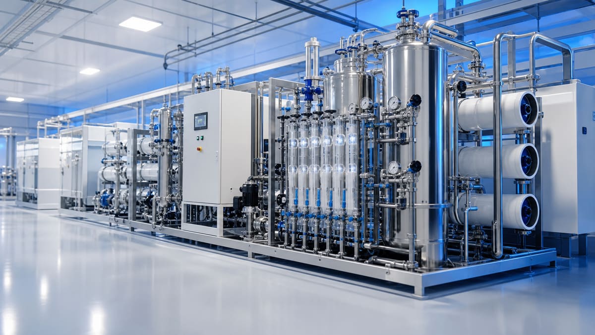 Semiconductor ultrapure water (UPW): approaching 18.2 MΩ·cm water treatment solution illustration