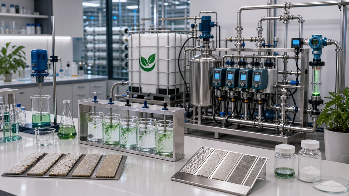 Green Antiscalant Solutions: biodegradable membrane chemistry where the matrix allows water treatment solution illustration